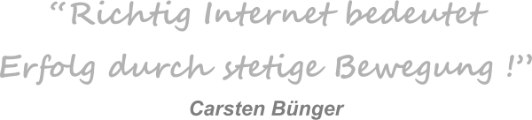 Carsten Bünger InternetDienstLeistungen - Slogan